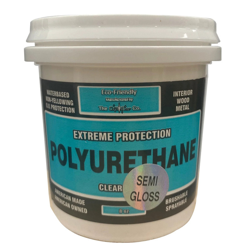 Extreme Protection Polyurethane - Water Based - Clear - Sheen:Semi-Gloss - Size:8-oz